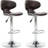Image de Tabourets de bar 2 pcs Marron Similicuir - VidaXL