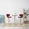 Image de vidaXL Tabourets de bar 2 pcs Rouge bordeaux Similicuir