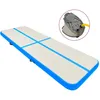 Image de Vidaxl Tapis Gonflable De Gymnastique Avec Pompe 300x100x15cm Pvc Bleu
