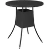 Image de Vidaxl Table De Jardin Noir 70x70x73 Cm RÃ©sine TressÃ©e