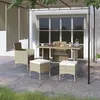 Image de Vidaxl Jeu De Chaise Et Tabouret De Jardin 4 Pcs RÃ©sine TressÃ©e Beige