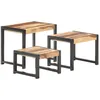 Image de Vidaxl Tables Gigognes 3 Pcs Bois Solide