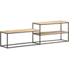 Image de vidaXL Meuble TV 180x30x50 cm Bois de manguier brut
