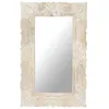 Image de Vidaxl Miroir Blanc 80x50 Cm Bois De Manguier Massif