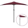 Image de vidaXL Parasol de balcon mÃ¢t en aluminium Bordeaux 300x150x253 cm Demi