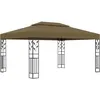 Image de Vidaxl Tonnelle Avec Double Toit 3x4 M Taupe 180 G/MÂ²