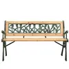 Image de Salons de jardin VidaXL  Banc de jardin  122 cm en bois de sapin massif et fonte P31599818