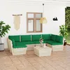 Image de Vidaxl Chaises De Jardin Avec Coussins 2 Pcs Bois D'acacia Massif