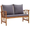 Image de Vidaxl Banc De Jardin Avec Coussins 119 Cm Bois Solide D'acacia