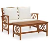 Image de Vidaxl Salon De Jardin 2 Pcs Avec Coussins Bois D'acacia Solide