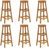 Image de Vidaxl Tabourets De Bar Lot De 6 Bois D'acacia Solide