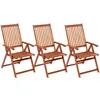 Image de Vidaxl Chaises Pliables De Jardin 3 Pcs Bois D'acacia Solide