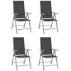 Image de Vidaxl Chaises De Jardin Pliables 4 Pcs TextilÃ¨ne Noir