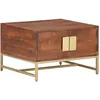 Image de vidaXL Table basse Marron miel 67x67x45 cm Bois solide d'acacia