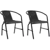 Image de Vidaxl Chaises De Jardin 2 Pcs Plastique Rotin Et Acier 110 Kg