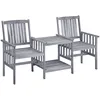 Image de Vidaxl Chaises De Jardin Avec Table Ã ThÃ© 159x61x92 Cm Bois D'acacia