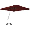 Image de Vidaxl Parasol De Jardin Et MÃ¢t En Acier Rouge Bordeaux 250x250x230 Cm