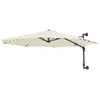 Image de vidaXL Parasol mural avec mÃ¢t mÃ©tallique et LED 300 cm Sable