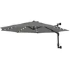 Image de vidaXL Parasol mural avec mÃ¢t mÃ©tallique et LED 300 cm Anthracite