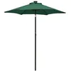 Image de vidaXL Parasol avec lumiÃ¨res LED Vert 200x211 cm Aluminium