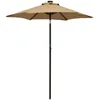 Image de vidaXL Parasol avec lumiÃ¨res LED Taupe 200x211 cm Aluminium