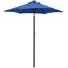 Image de vidaXL Parasol avec lumiÃ¨res LED Bleu azurÃ© 200x211 cm Aluminium