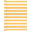 Image de Vidaxl Ãcran De Balcon Blanc Et Jaune 120x500 Cm Tissu Oxford