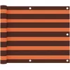 Image de Vidaxl Ãcran De Balcon Orange Et Marron 75x600 Cm Tissu Oxford