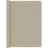 Image de vidaXL Ãcran de balcon Beige 120x600 cm Tissu Oxford