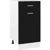 Image de vidaXL Armoire de plancher Ã  tiroir ""Lyon"" Noir 40x46x81,5 cm