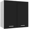 Image de Armoire Suspendue Lyon 60x31x60 cm bois contreplaquÃ© Noir Fixation murale robuste 60 kg