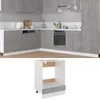 Image de Armoire Ã  four Lyon ""Lyon"" 60x46x81,5 cm bois contreplaquÃ© Gris bÃ©ton