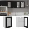 Image de vidaXL Armoire en verre suspendue ""Lyon"" Noir 40x31x60 cm