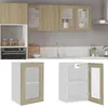 Image de Vidaxl Armoire En Verre Suspendue ""Lyon"" ChÃªne Sonoma