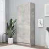 Image de vidaXL BibliothÃ¨que Gris bÃ©ton 82,5x30,5x185,5 cm Bois d'ingÃ©nierie