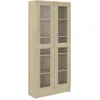 Image de Armoire Ã  vitrine ChÃªne sonoma 82,5x30,5x185,5 cm AgglomÃ©rÃ© - VidaXL