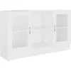 Image de Vidaxl Armoire Ã  Vitrine Blanc 120x30,5x70 Cm AgglomÃ©rÃ©