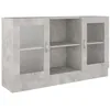 Image de vidaXL Armoire Â¿Â¿ vitrine Gris bÂ¿Â¿ton 120x30,5x70 cm AgglomÂ¿Â¿rÂ¿Â¿