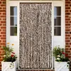 Image de vidaXL Moustiquaire Marron et blanc 90x220 cm Chenille