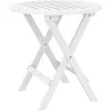 Image de Table pliable de jardin blanc Ã 46 cm bois d'acacia solide vidaXL vidaXL