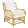 Image de vidaXL CanapÃ© avec coussin Rotin naturel et lin