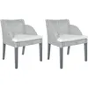 Image de vidaXL Chaises Ã  dÃ®ner avec coussins 2 pcs Gris Rotin naturel