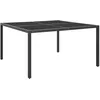 Image de Vidaxl Table De Jardin Anthracite 130x130x72 Cm Acier Et Verre