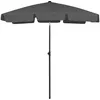 Image de Vidaxl Parasol De Plage Anthracite 180x120 Cm