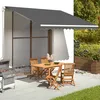 Image de Tissu De Remplacement Pour Auvent 4x3,5 M Polyester Anthracite RÃ©sistant Uv
