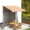 Image de Vidaxl Tissu De Remplacement Pour Auvent Jaune Et Orange 3,5x2,5 M