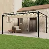 Image de Vidaxl Tonnelle Avec Toit Ã Persienne 3x4 M CrÃ¨me Tissu Et Aluminium