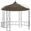 Image de Vidaxl BelvÃ©dÃ¨re 300x290 Cm Taupe Rond