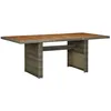 Image de Vidaxl Table De Jardin Marron RÃ©sine TressÃ©e Et Bois D'acacia Massif