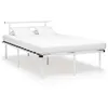 Image de vidaXL Cadre de lit sans matelas blanc mÃ©tal 120x200 cm